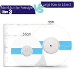 Freestyle Libre 3 Overlay Adhesive Patch : 2.5" Inch Clear Waterproof Non-latex Shell Back Patch Freedom Bands For Diabetics 