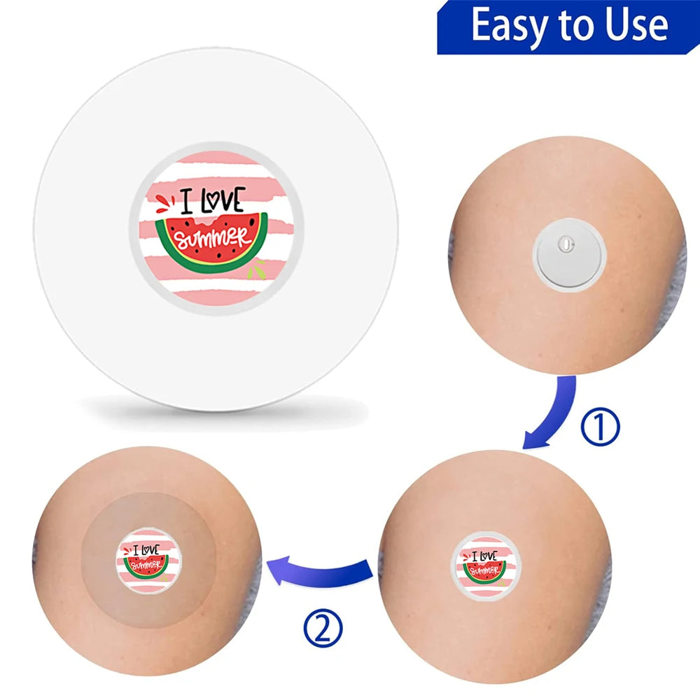 Freestyle Sensor Stickers and Libre 3 Waterproof Transparent Patches 14-Day Long-Lasting No Center Adhesive 20/30 Pack