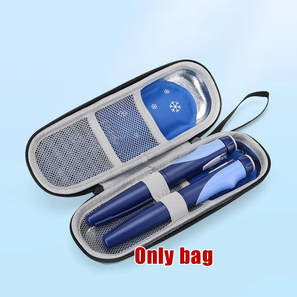 For Diabetes Medical Travel Case Carry-on Protector Pill Refrigerated Ice Pack Diabetic Insulin Cooling Bag Freezer