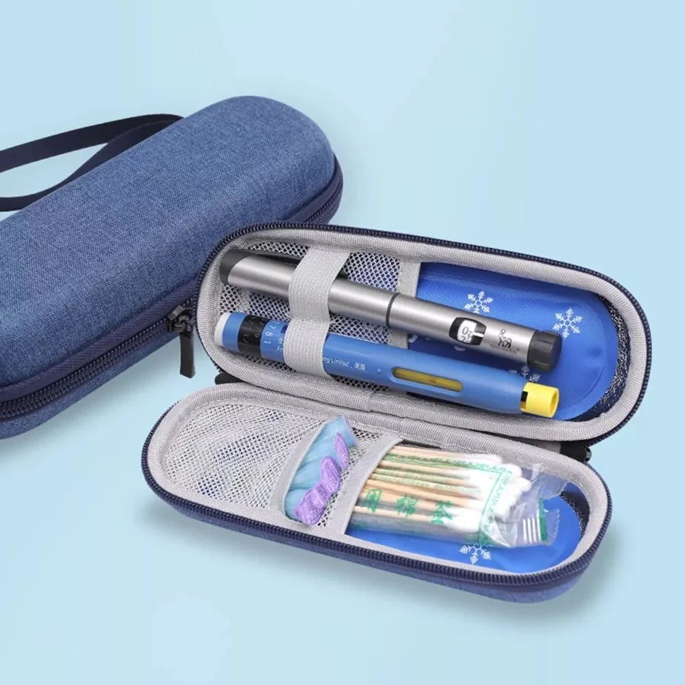 For Diabetes Medical Travel Case Carry-on Protector Pill Refrigerated Ice Pack Diabetic Insulin Cooling Bag Freezer