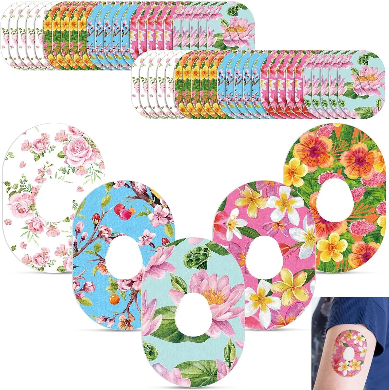 Adhesive Patch for Dexcom G6 Dexcom G7 Libre 3 Omnipod Waterproof Split Backing CGM Tape