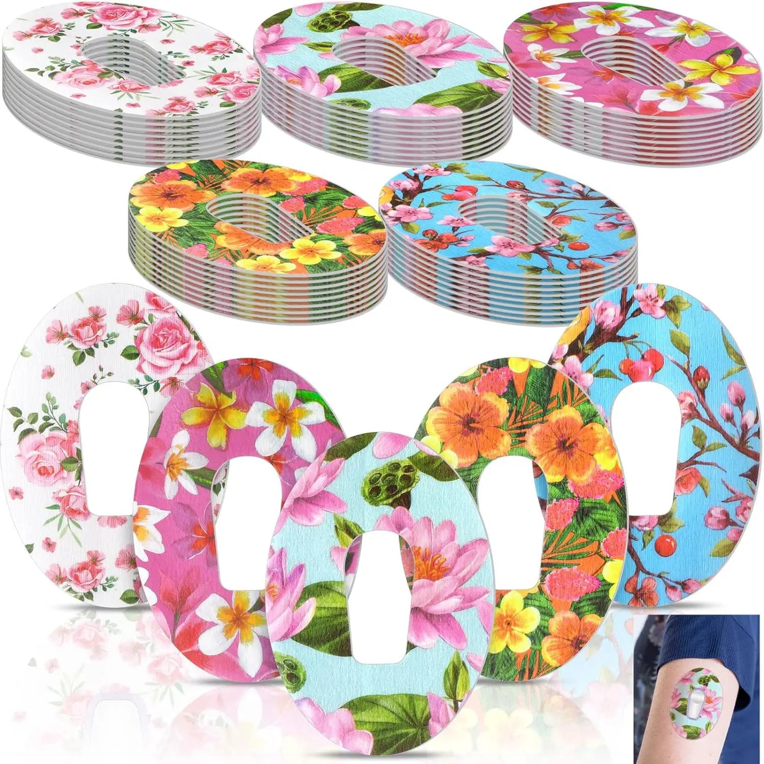 Adhesive Patch for Dexcom G6 Dexcom G7 Libre 3 Omnipod Waterproof Split Backing CGM Tape