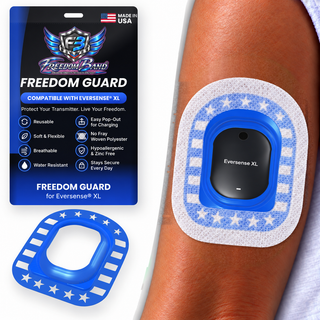 Classic – Stars & Stripes — Awareness Blue Crystal / Premium Microwoven White / 5 Pack