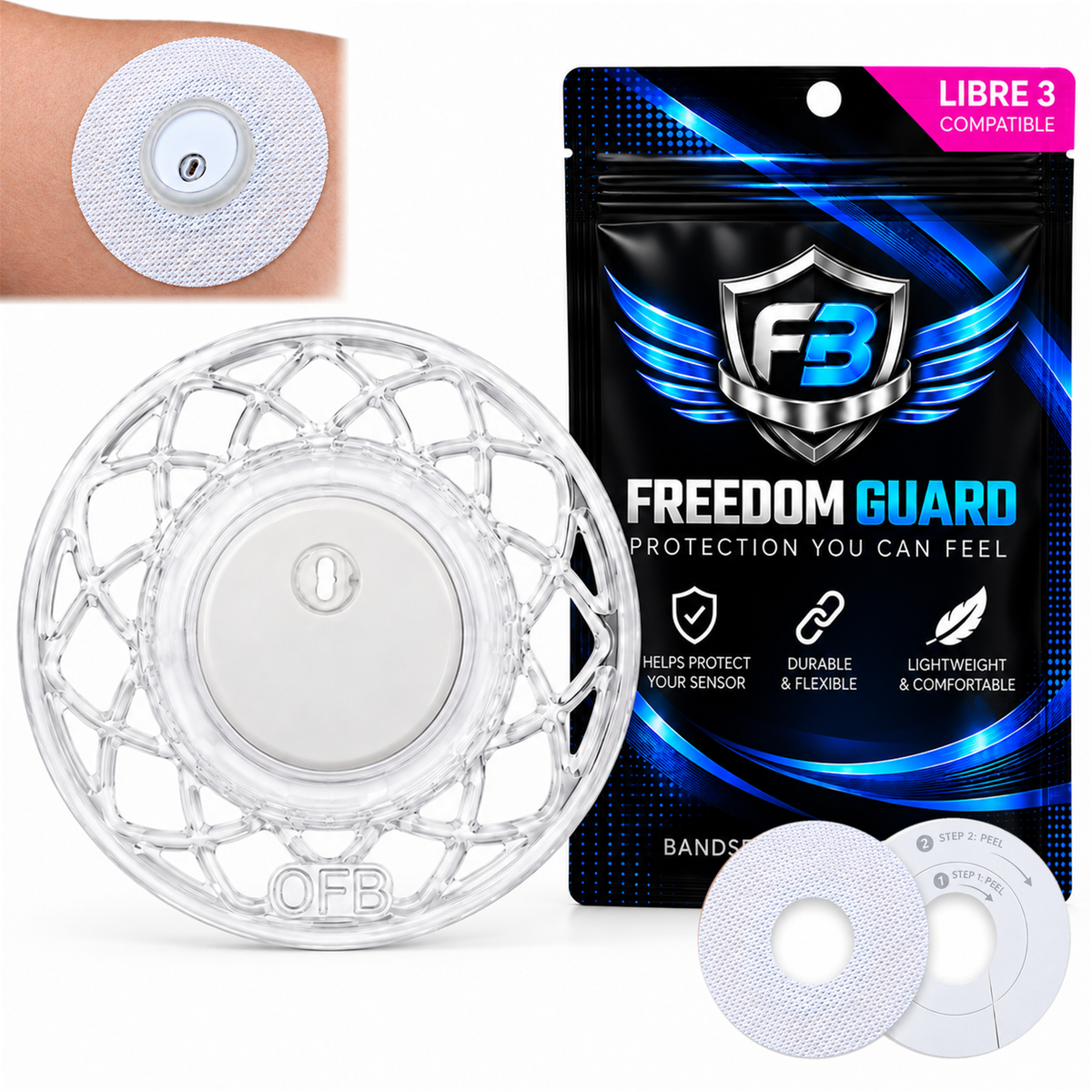 Compatible Sensor Guard for FreeStyle Libre 3, 3 Plus & Duo | 2-Pack