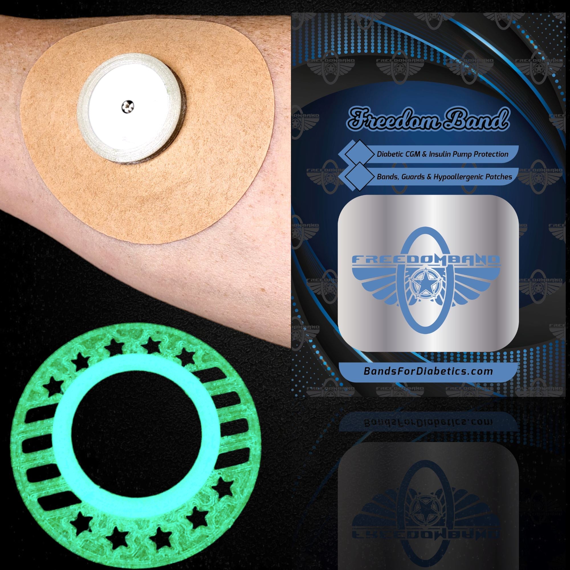 Freestyle Libre 2 & 14 Day : Infiniflex Shell Back Series™ Adhesive Patch Armband Protection