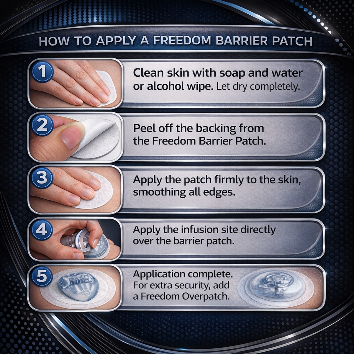 Tandem AutoSoft infusion set underpatch skin barrier for insulin pump cannula protection