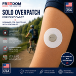 Waterproof breathable Freedom Solo overpatch for Dexcom G7, G7 15 Day and Stelo