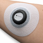 Dexcom G7 compatible sensor with protective Infiniflex guard and overlay patch