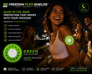 Green Glow-in-the-Dark / Black Matte Onyx / 2 Premium : White Hypoallergenic