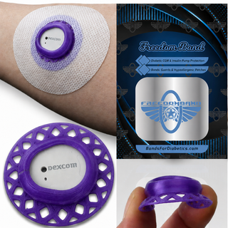 Violet Purple Crystal / 2 Premium : White Hypoallergenic Patches
