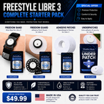 FreeStyle Libre 3, Libre 3 Plus and Libre Duo complete CGM protection bundle with Freedom Band, sensor guard and patches