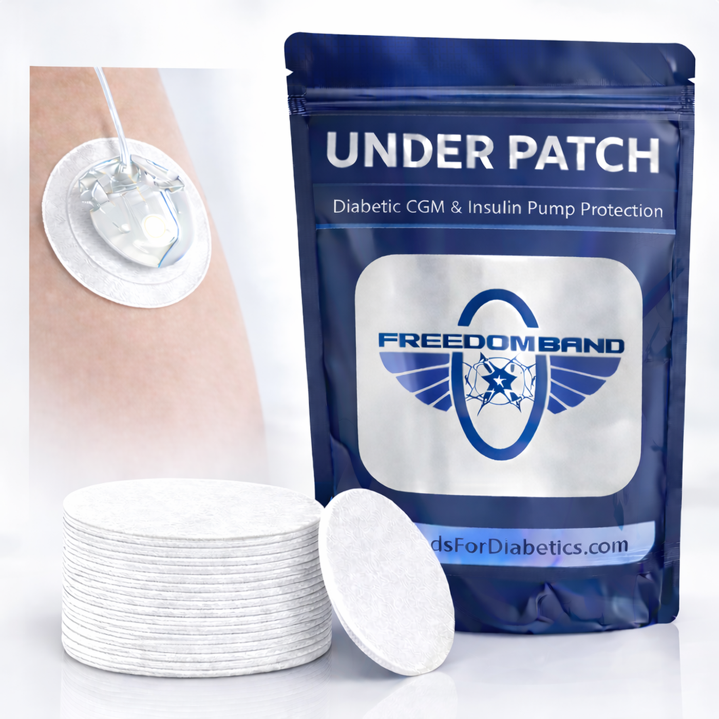 Waterproof Tandem infusion set underpatch for AutoSoft TruSteel VariSoft and cannula sites