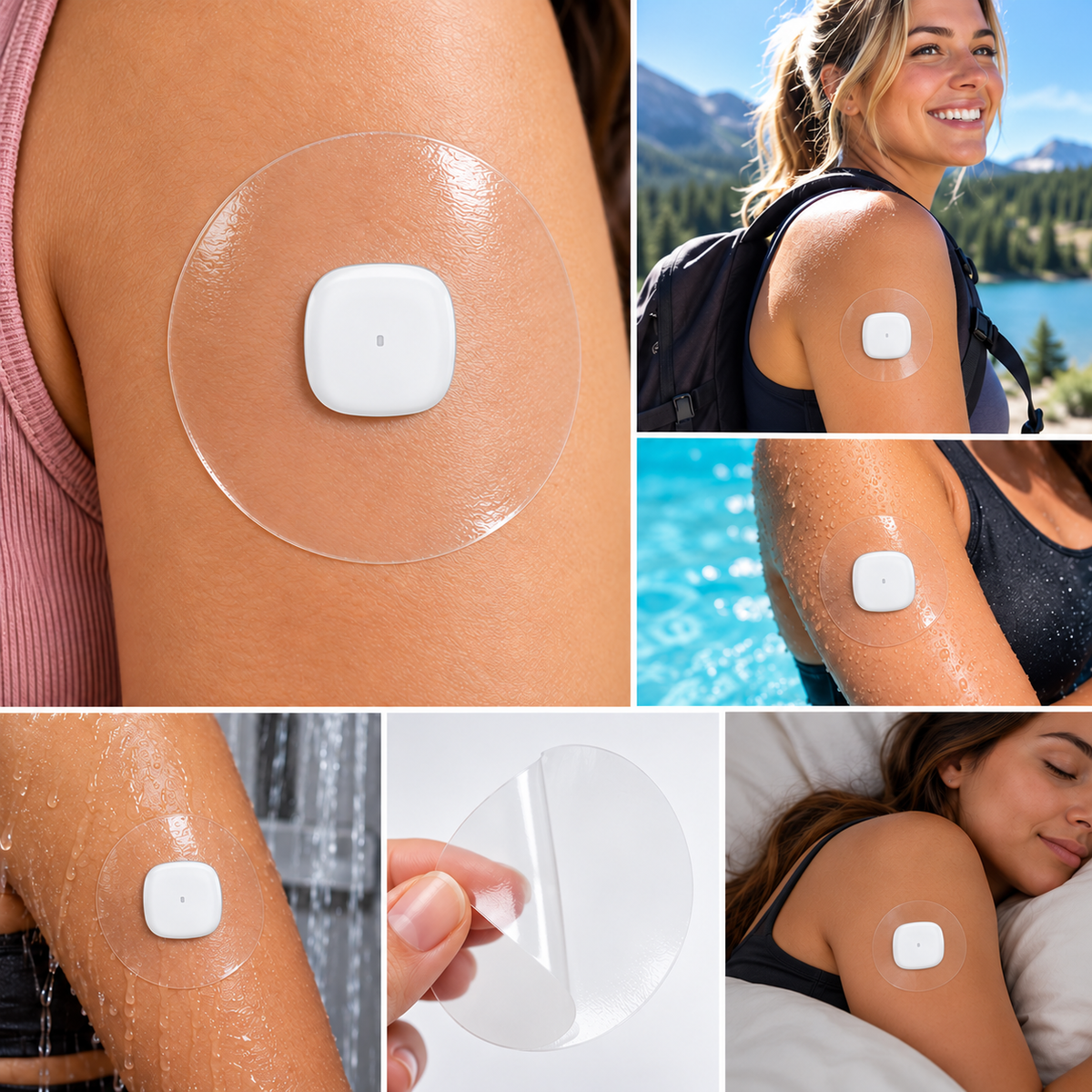 Simplera Sync clear overpatch worn while hiking, swimming, showering and resting