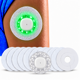 Glow Green / 5 White Premium Micro-woven Patches