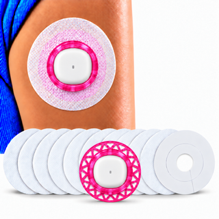 Translucent Pink / 5 White Premium Micro-woven Patches