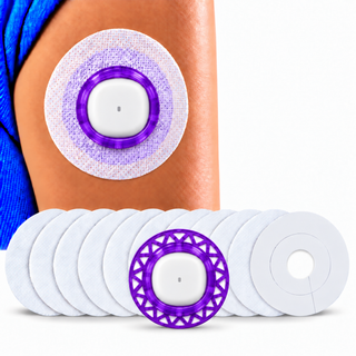 Translucent Purple / 5 White Premium Micro-woven Patches