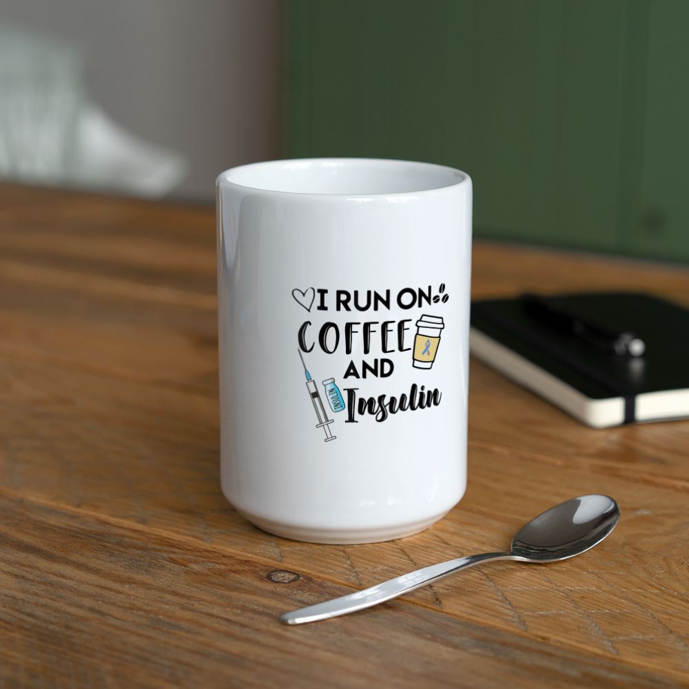 I Run On Coffee & Insulin Java Cup Tea Mug Large 15 oz Coffee/Tea Mug 15 oz SPOD 