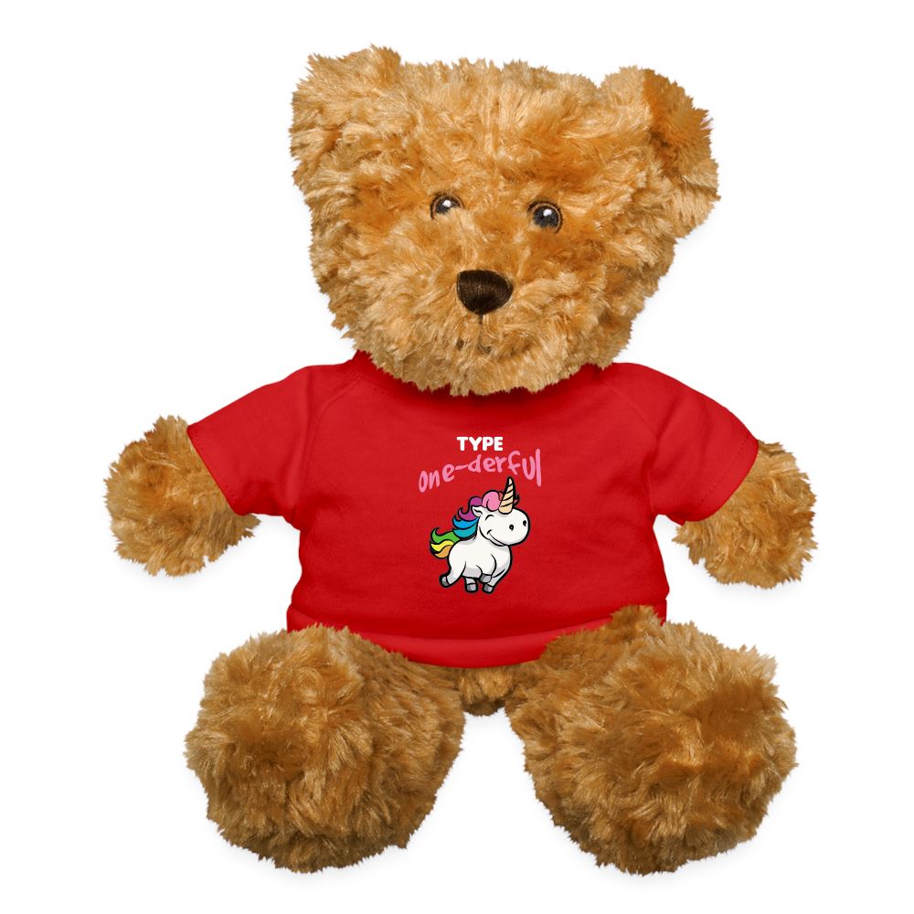 Type One-derful Teddy Bear Plush Comfort Toy Teddy Bear SPOD red 