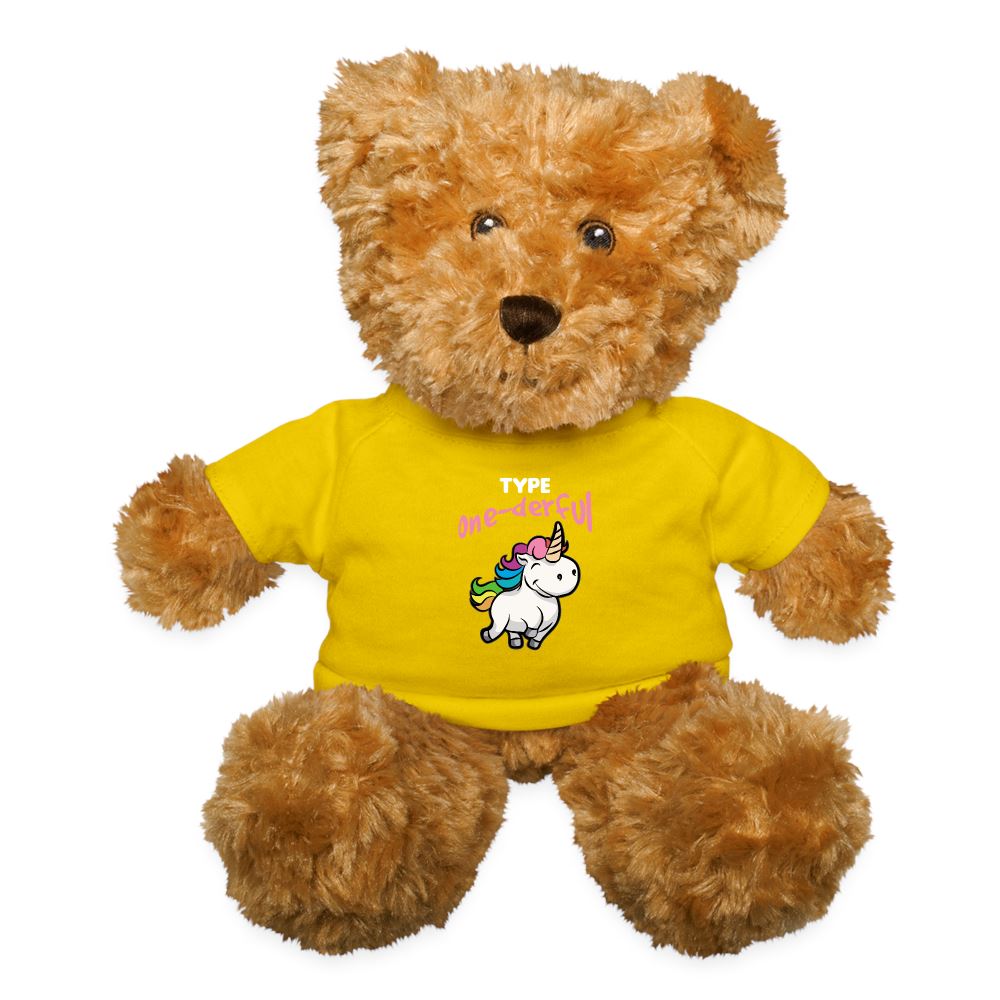 Type One-derful Teddy Bear Plush Comfort Toy Teddy Bear SPOD yellow 