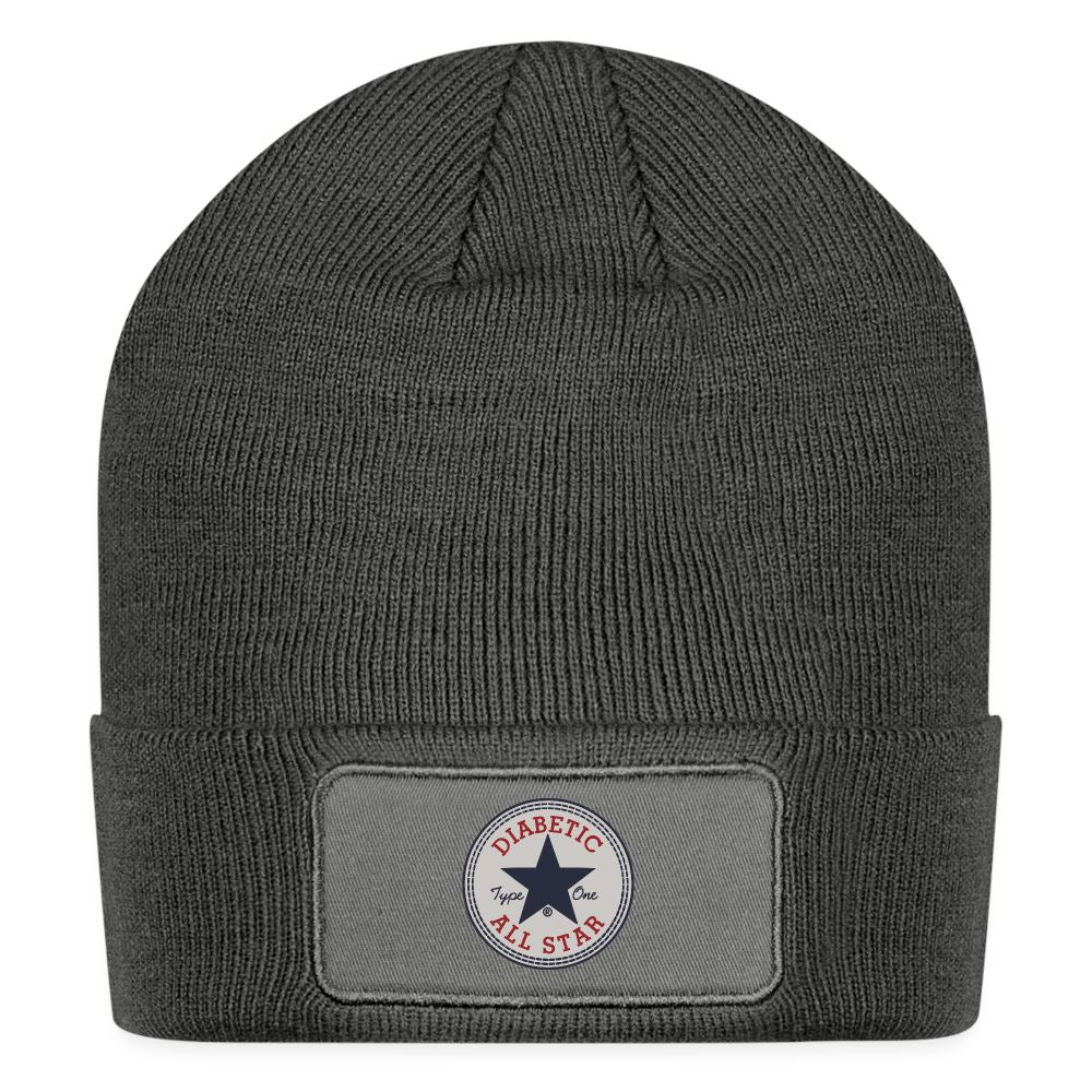 Type One Diabetic All Star Patch Beanie Patch Beanie SPOD charcoal grey 