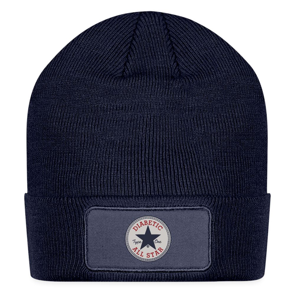 Type One Diabetic All Star Patch Beanie Patch Beanie SPOD navy 