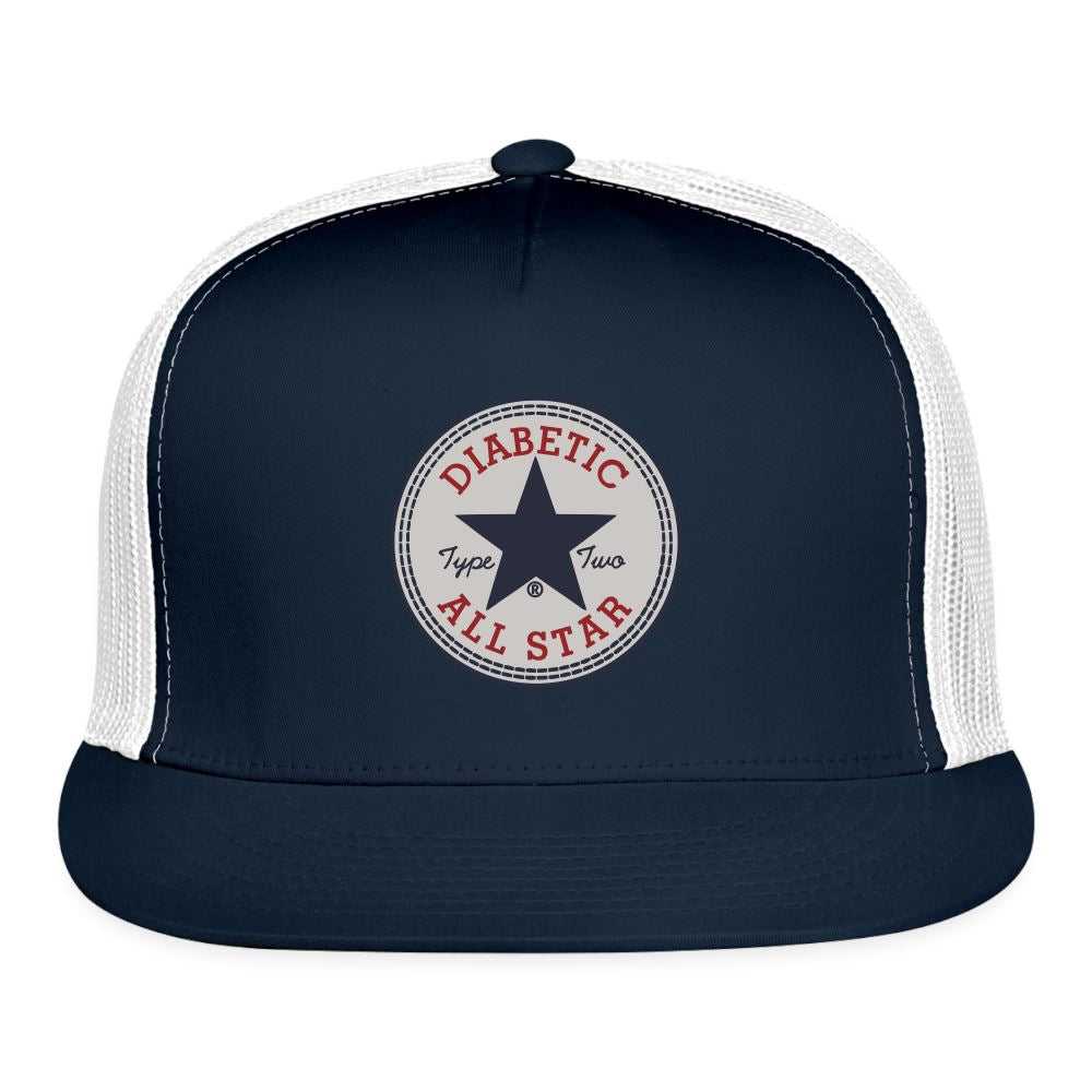 Type Two Diabetic All Star Trucker Cap Trucker Cap SPOD navy/white 
