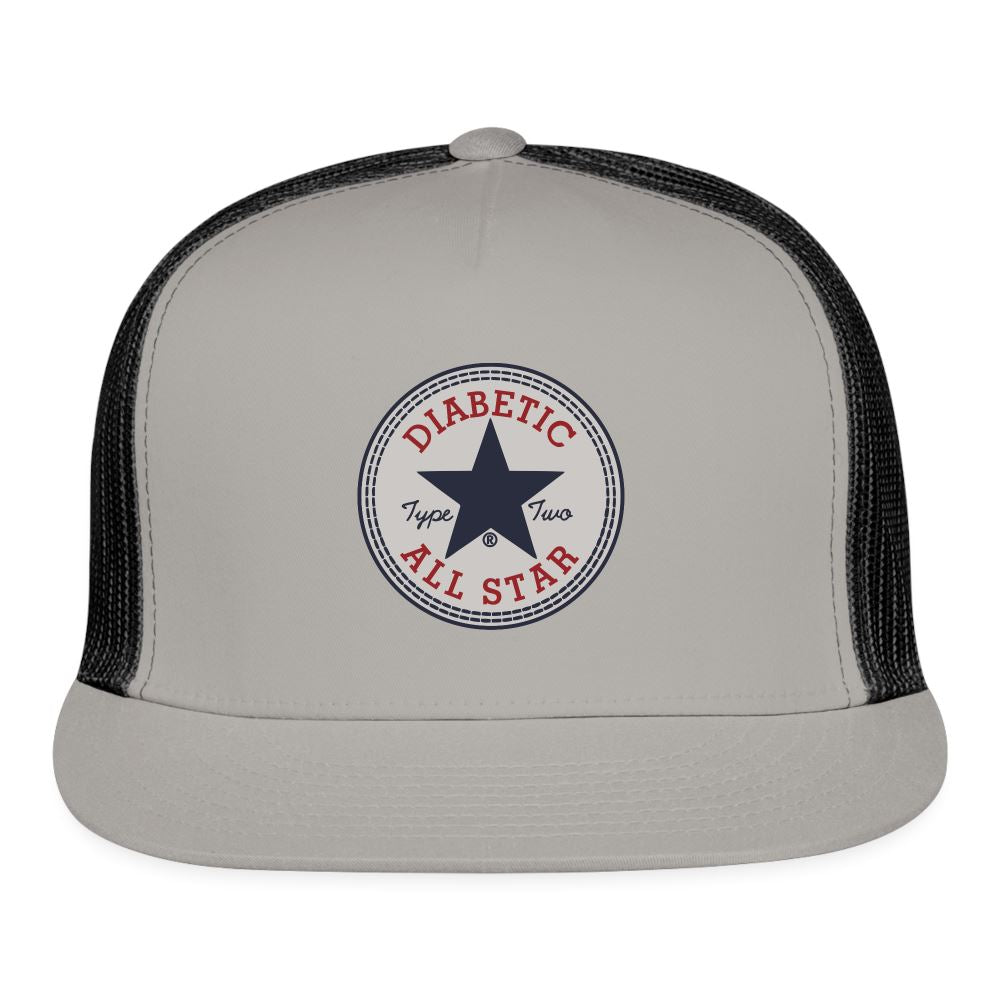 Type Two Diabetic All Star Trucker Cap Trucker Cap SPOD gray/black 