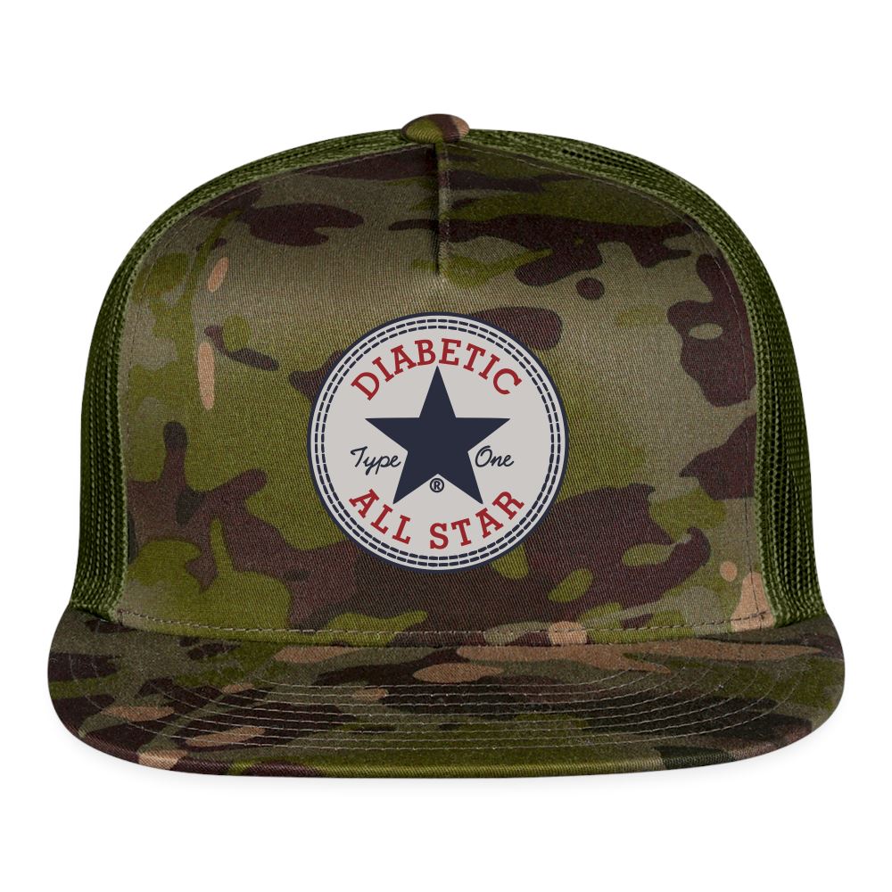 Type One Diabetic All Star Trucker Cap Trucker Cap SPOD MultiCam\green 