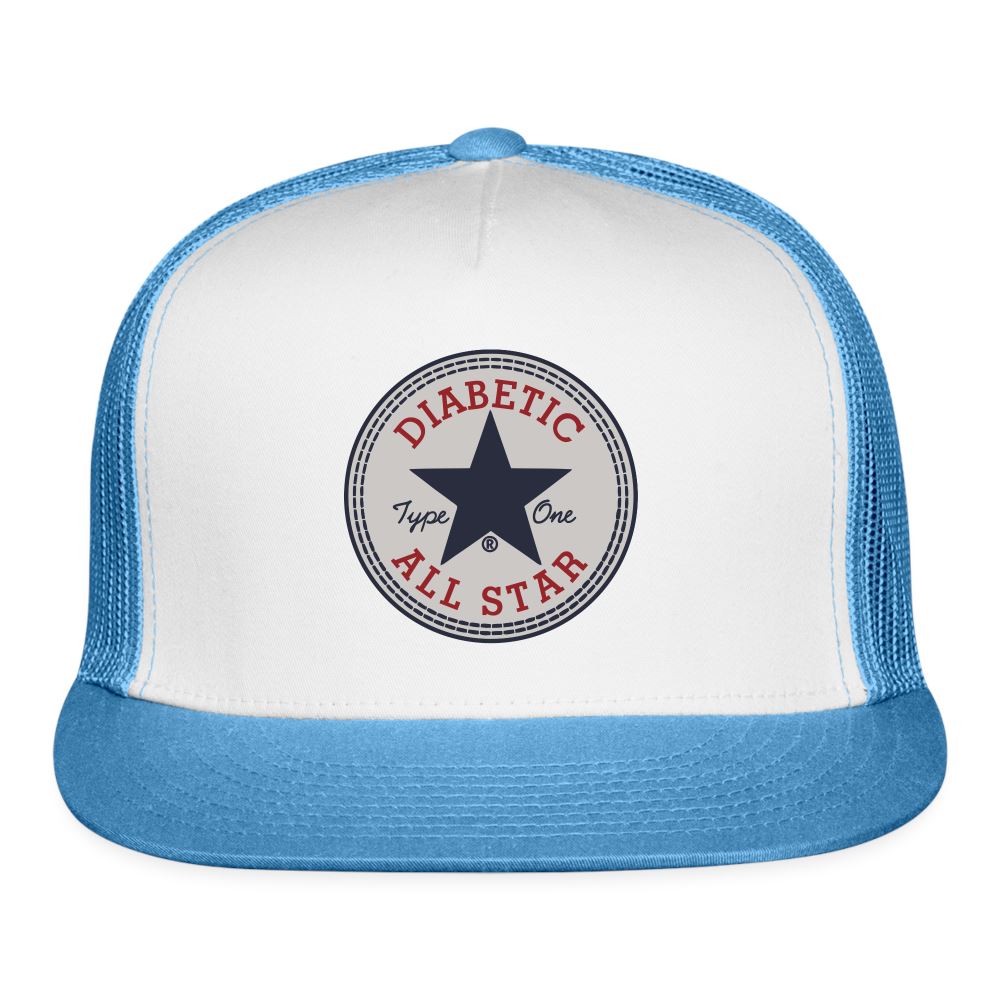 Type One Diabetic All Star Trucker Cap Trucker Cap SPOD white/blue 