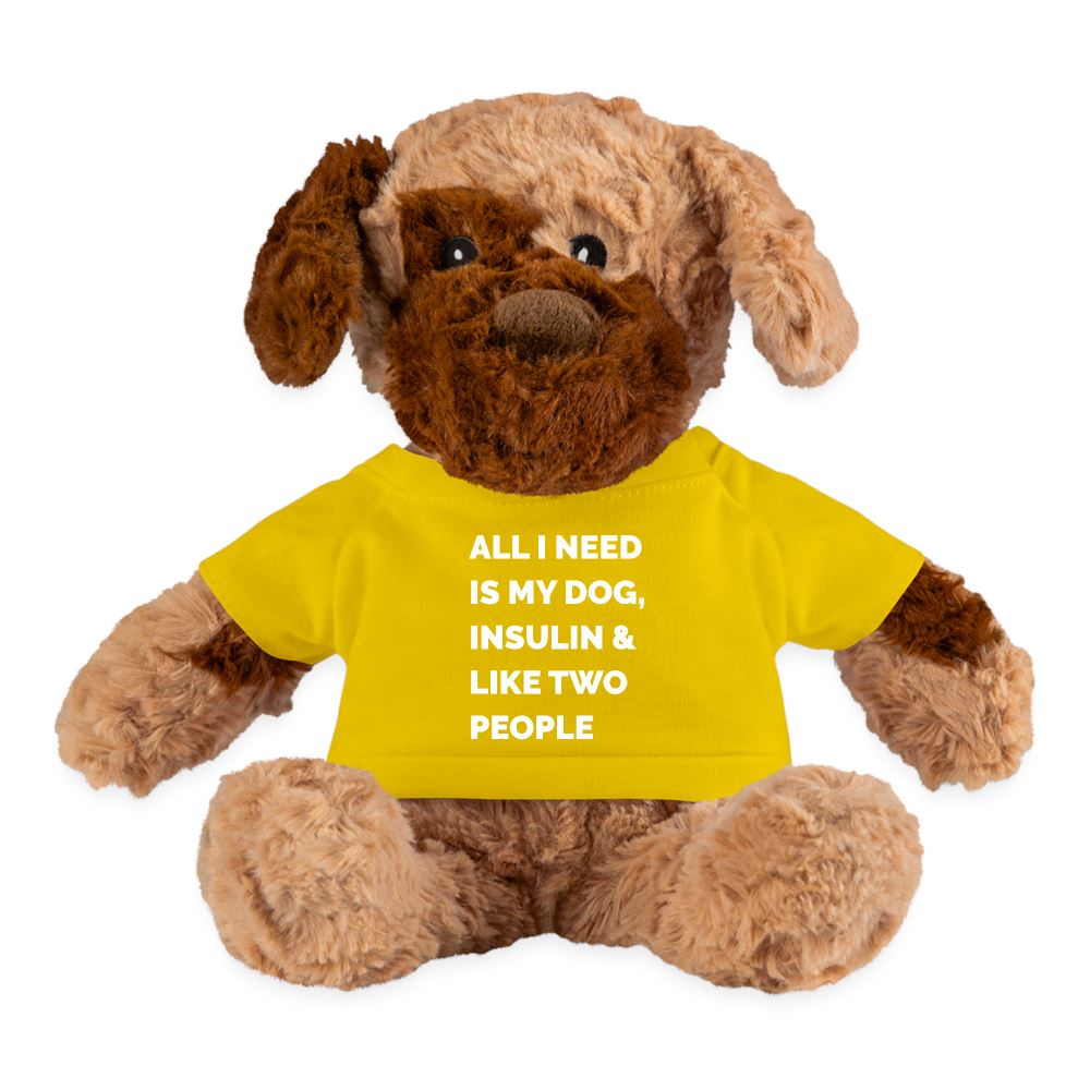 All I Need Comfort Plushie Dog Stuffed Animal Dog SPOD yellow 