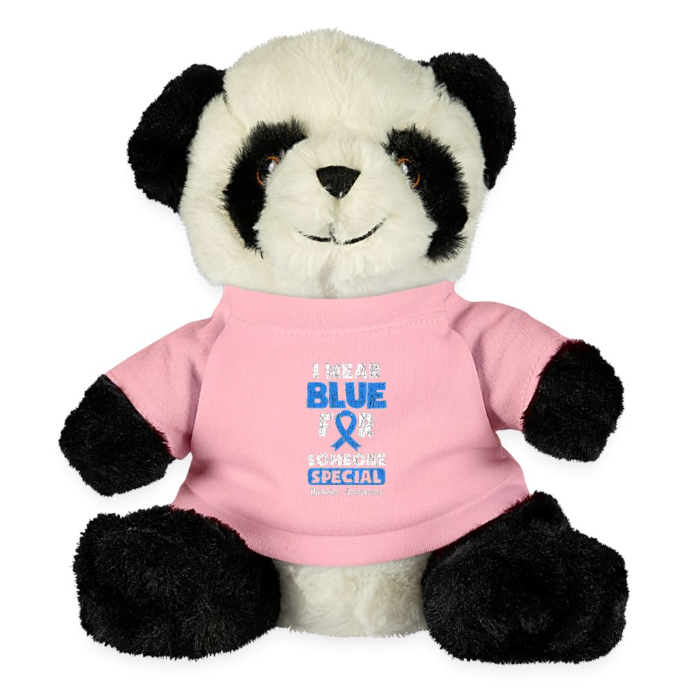I Wear Blue For Someone Special Panda Bear Plushie Comfort Stuffed Animal Panda Bear SPOD petal pink 