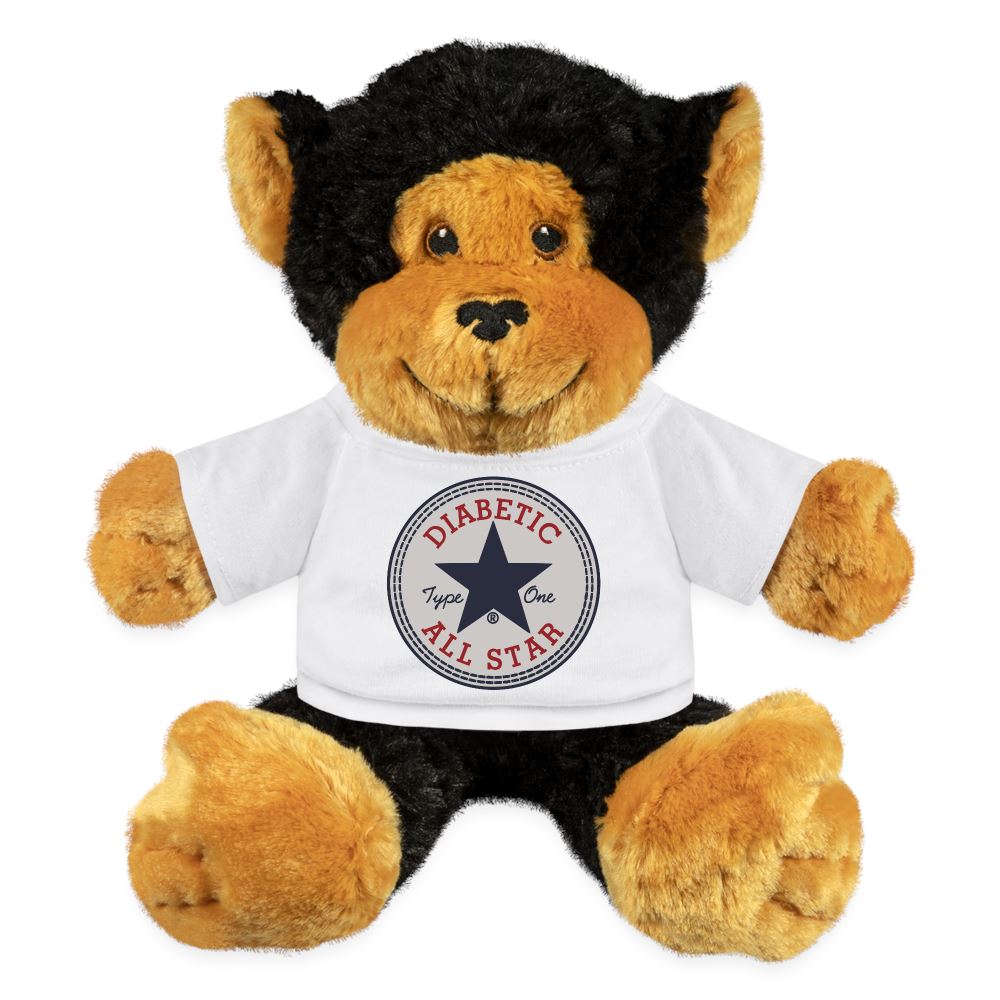 Type One Diabetic All Star Monkey Plushie Stuffed Animal Monkey SPOD white 