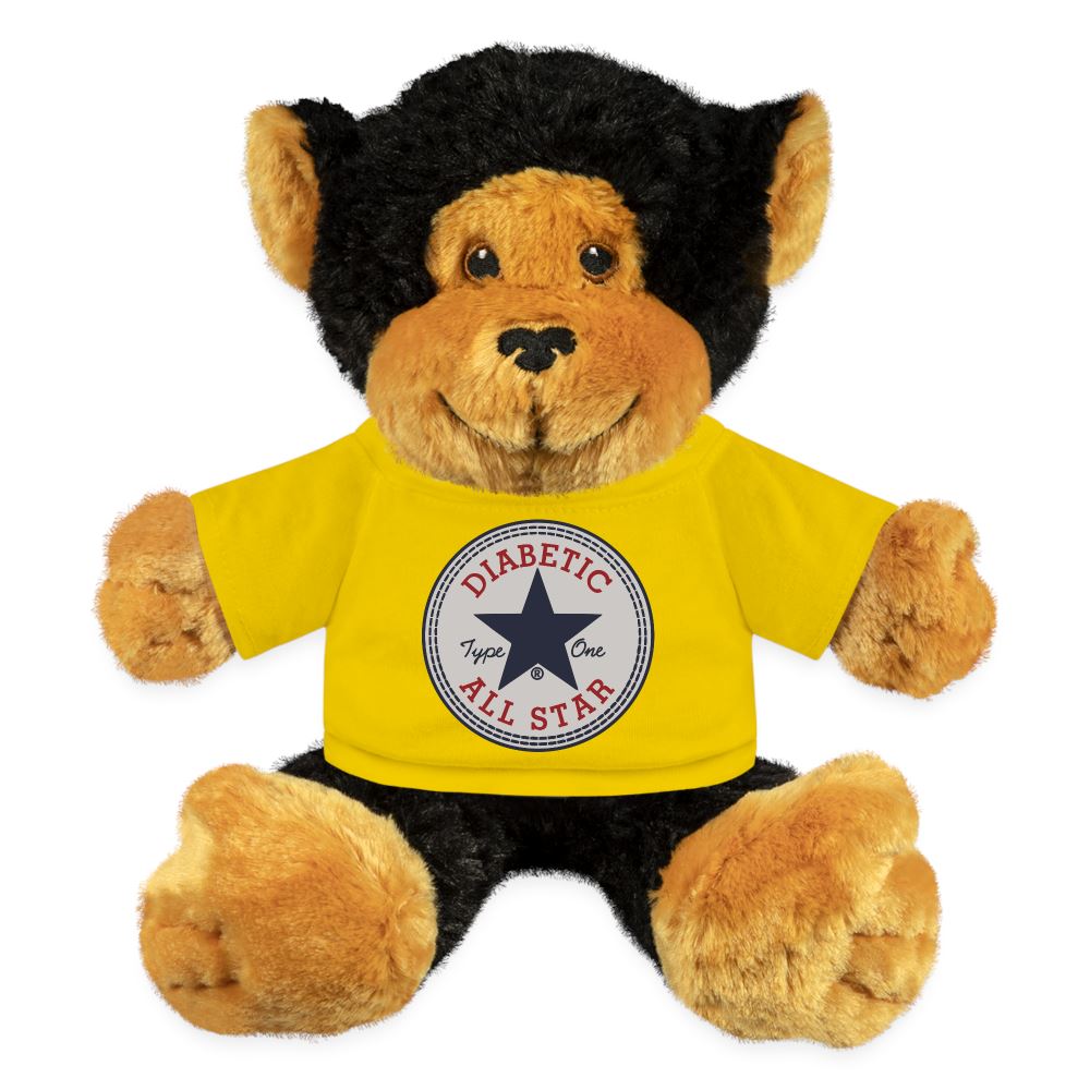 Type One Diabetic All Star Monkey Plushie Stuffed Animal Monkey SPOD yellow 