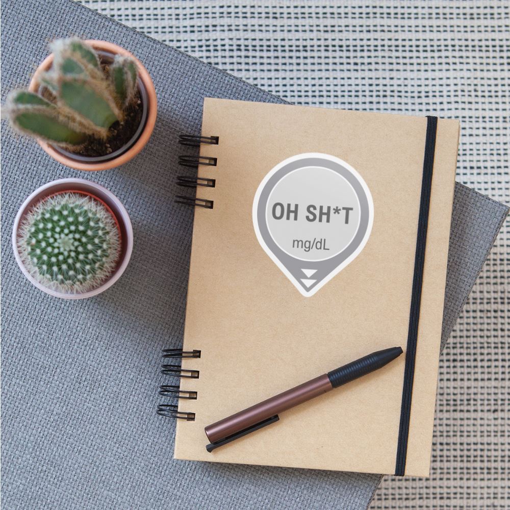 Oh Sh*t Dexcom Double Down Humor Sticker Sticker SPOD 