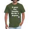 It goes Eat Insulin Oh Sh*t Repeat Parody Unisex Classic T-Shirt Unisex Classic T-Shirt | Fruit of the Loom 3930 SPOD military green S 