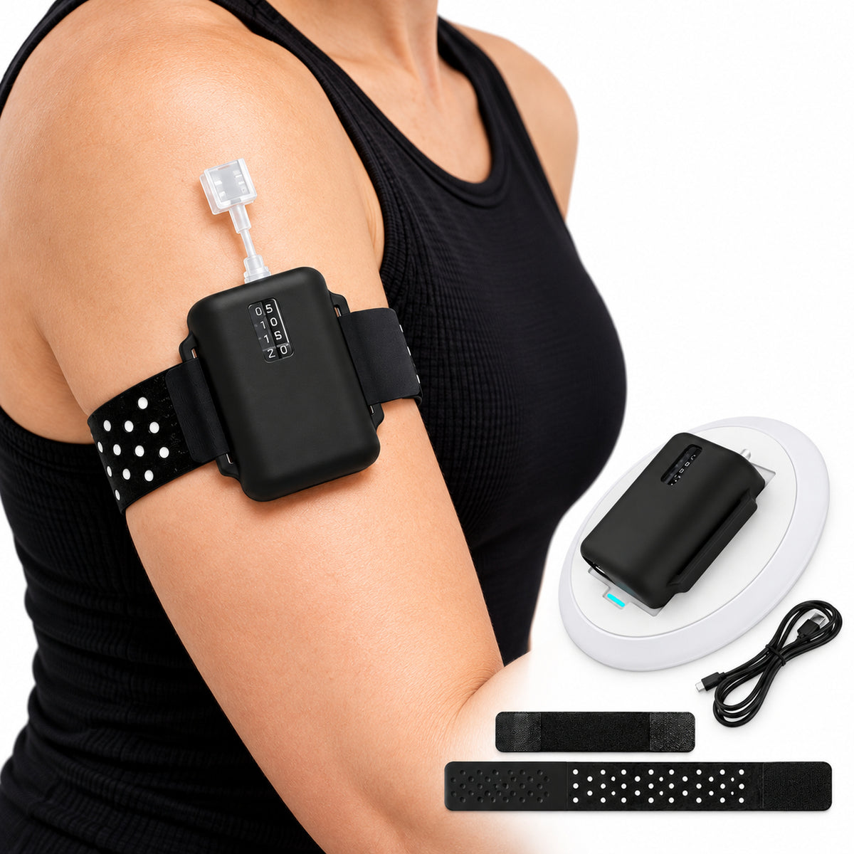Freedom Band® Mobi Soft Silicone Protective Case & Adjustable Wearable Band with Wireless Charging System for Tandem Mobi
