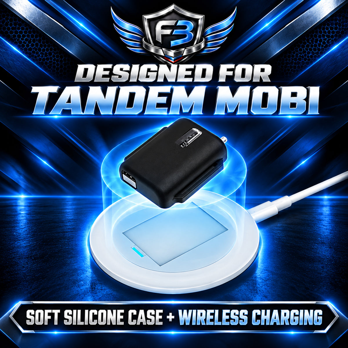 Freedom Band® Mobi Soft Silicone Protective Case & Adjustable Wearable Band with Wireless Charging System for Tandem Mobi