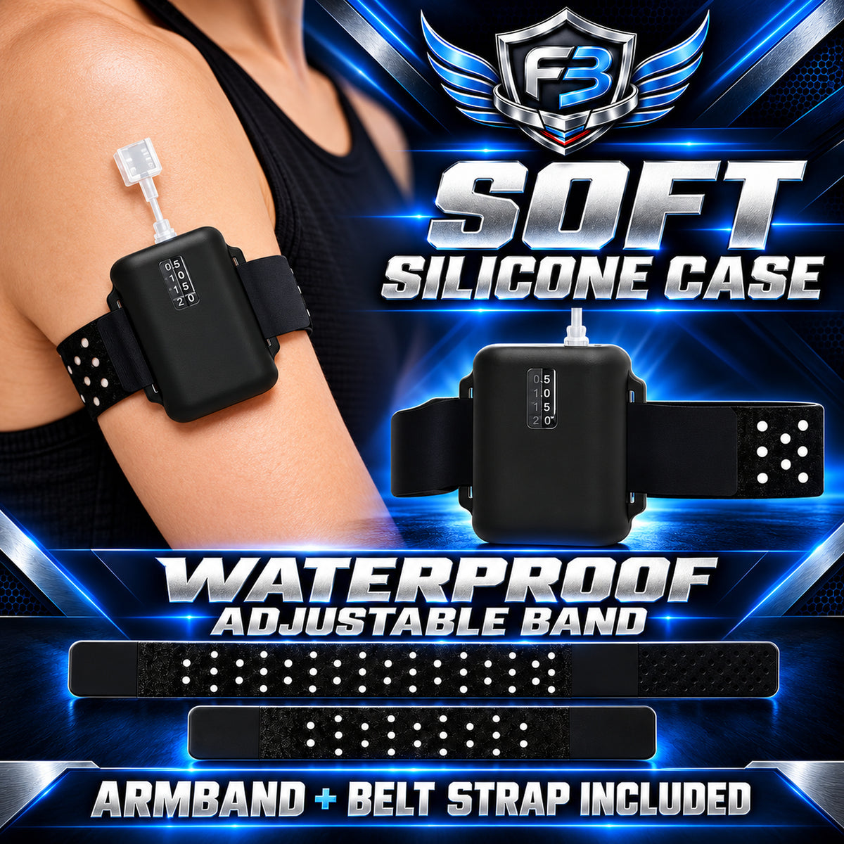 Freedom Band® Mobi Soft Silicone Protective Case & Adjustable Wearable Band with Wireless Charging System for Tandem Mobi