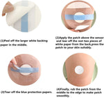 Flexible clear Freestyle Libre 3 adhesive overpatch with non-stick center