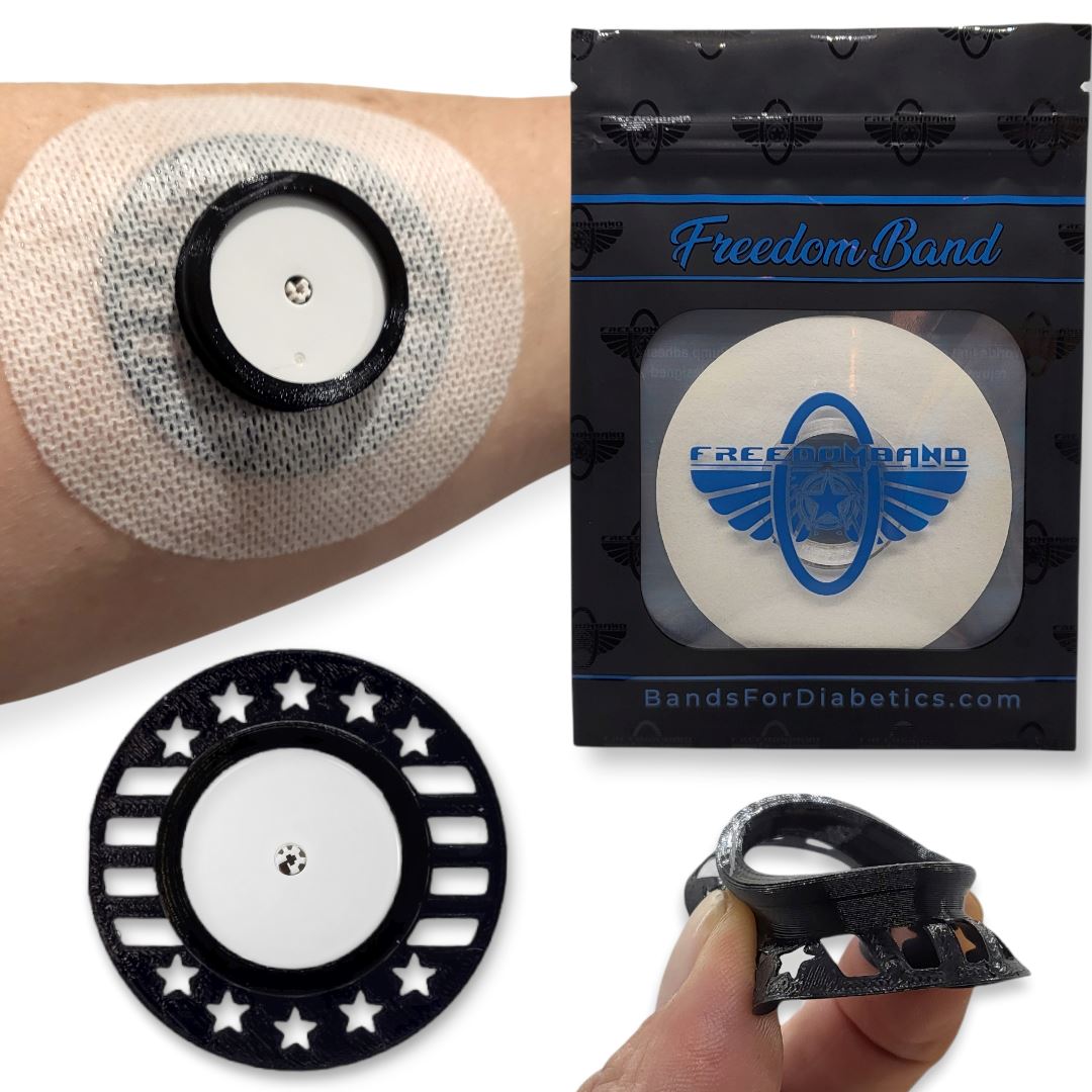 Freestyle Libre 1 & 2 : Reusable Infiniflex Protective Overlay Shield : Soft & Flexible Armor Cover Freestyle Libre Freedom Bands For Diabetics 
