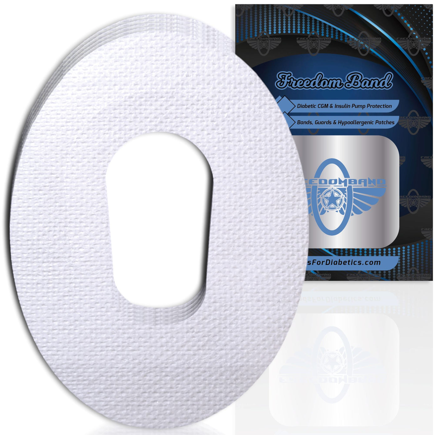 Dexcom G6 3x4" Inch Micro-woven Overlay Adhesive Dexcom G6 Patches : Shellback Series : Waterproof Freedom Bands For Diabetics 