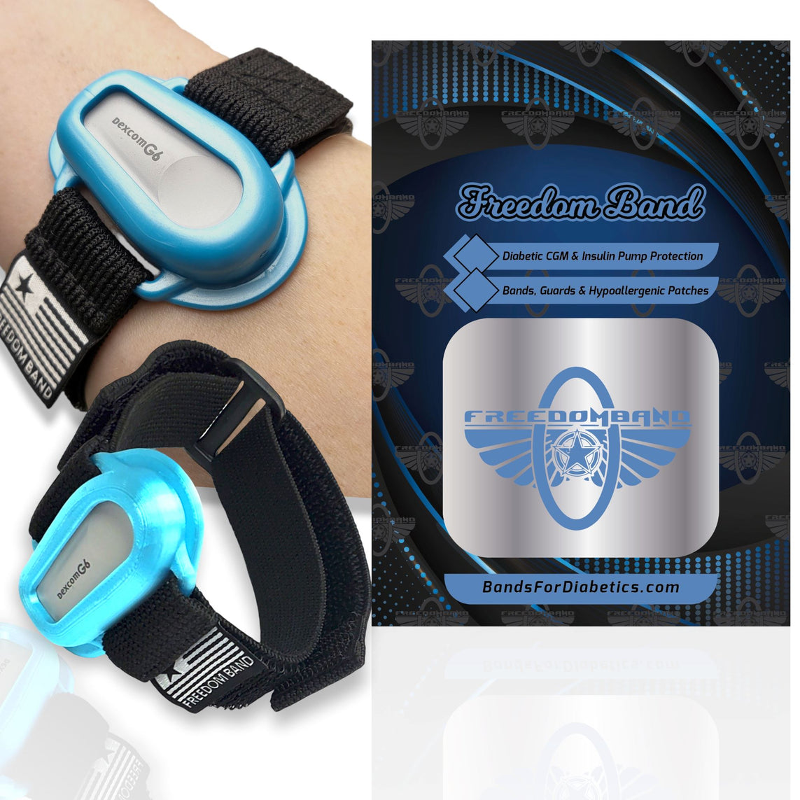 Mandala Edition : Dexcom G6 Reusable Infiniflex Sensor Patch Cover :  Armband Guard Cover & Protective Accessories – Freedom Bands For Diabetics