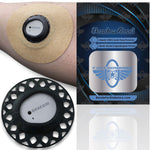 Dexcom G7 protective guard overlay patch with center opening for sensor cover