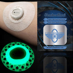 Green glow Dexcom G7 compatible Infiniflex guard with white overpatch