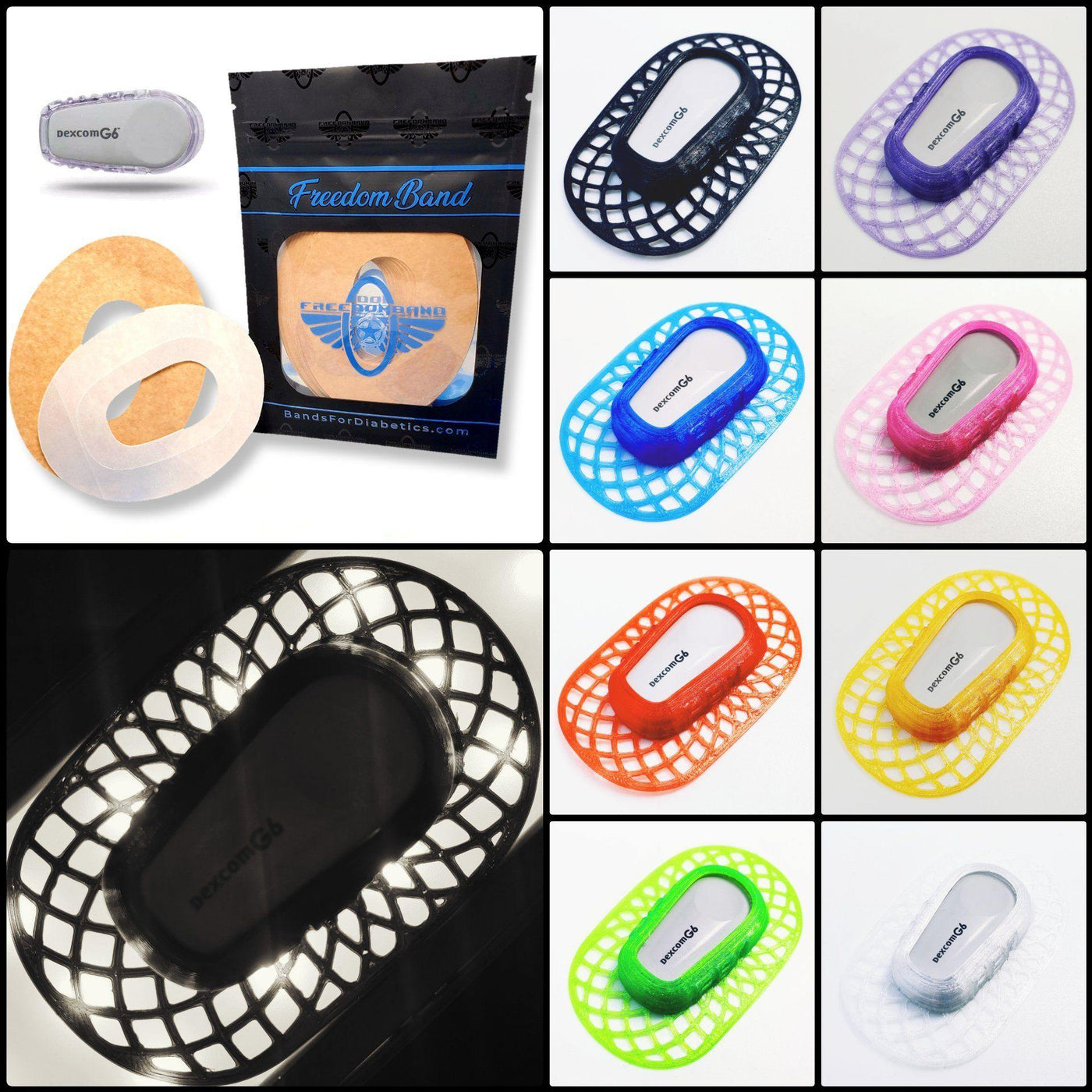 Mandala Edition : Dexcom G6 Reusable Infiniflex Protective Overlay Cover - Freedom Bands For Diabetics