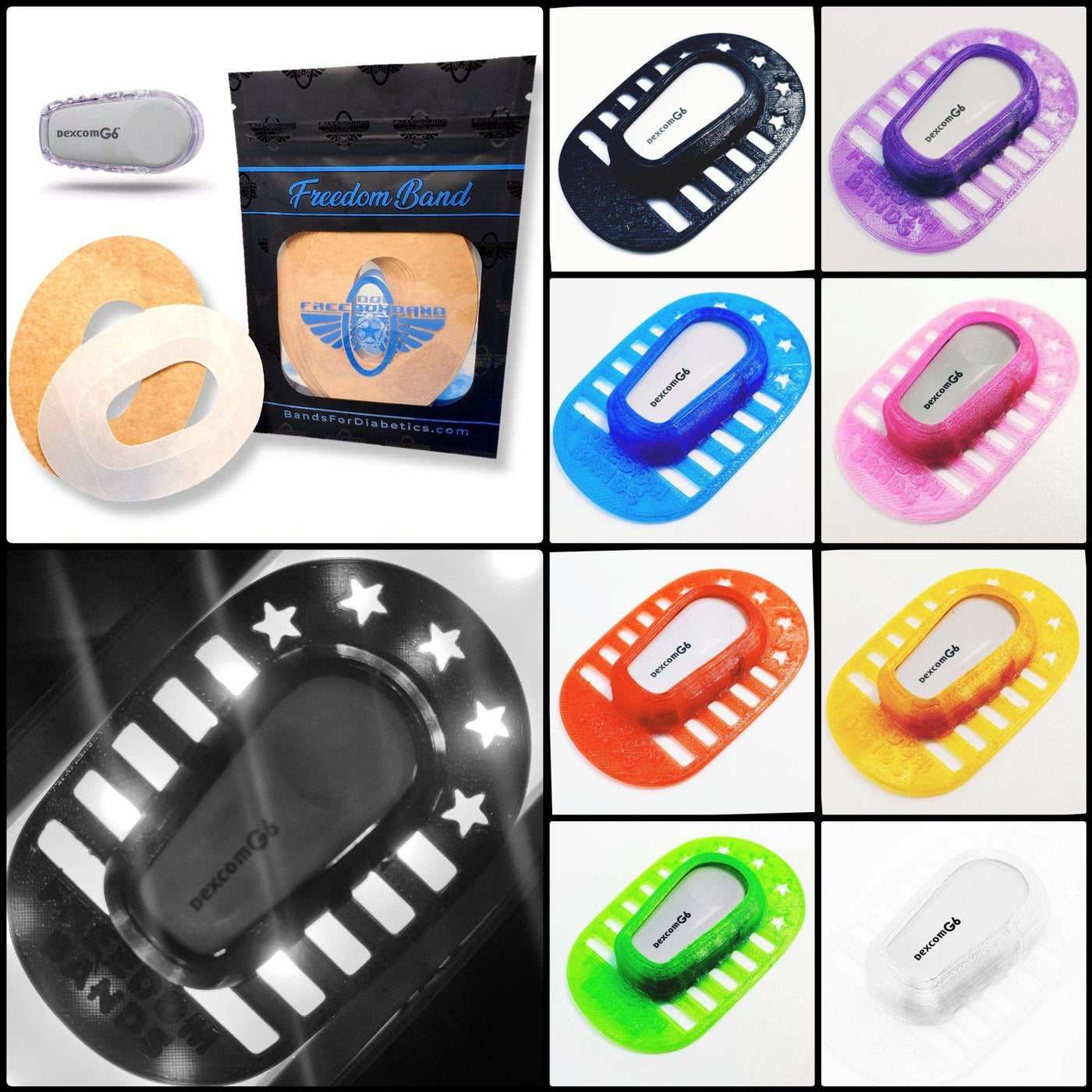 Mandala Edition : Dexcom G6 Reusable Infiniflex Protective Overlay Cover - Freedom Bands For Diabetics