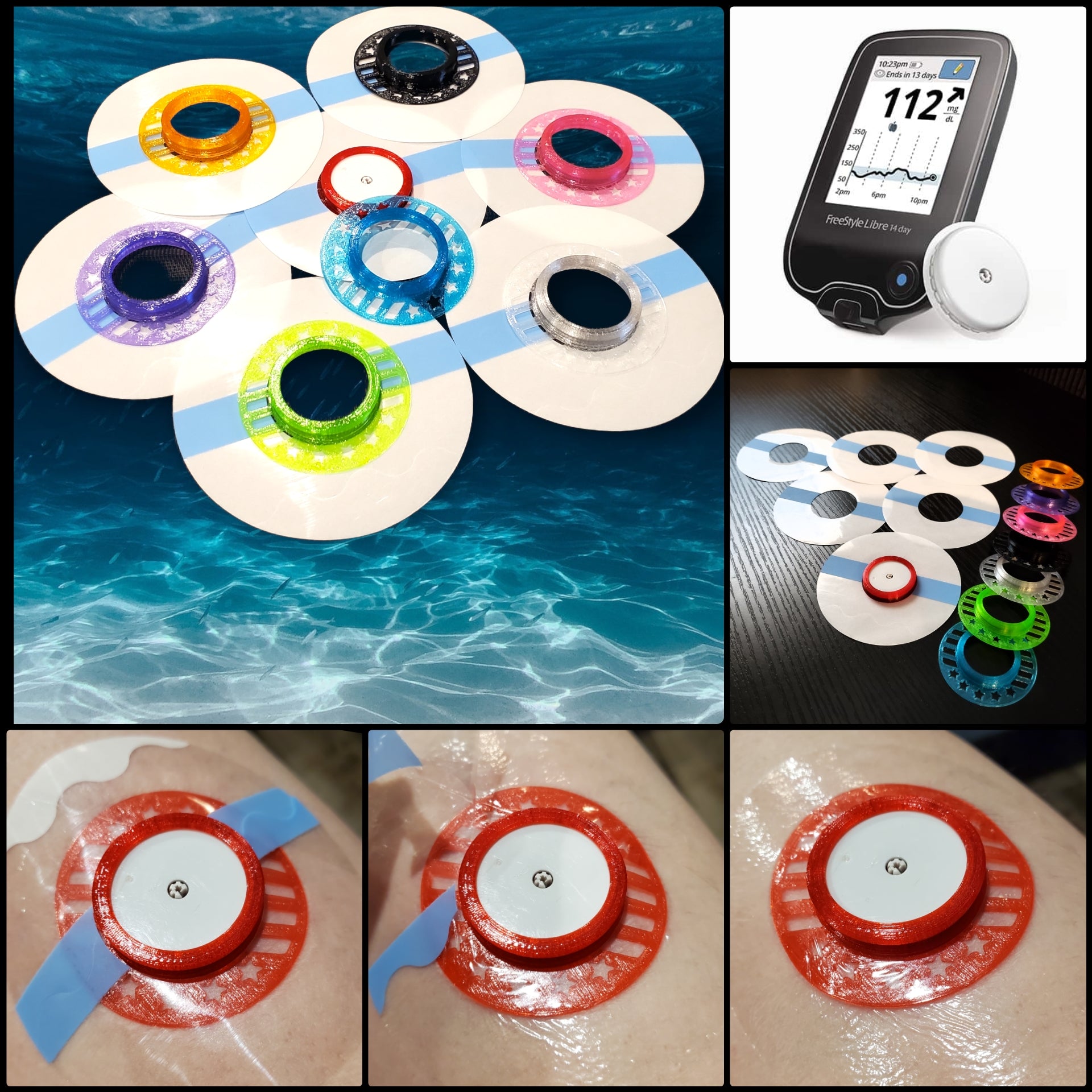 Freestyle Libre Sensor Cover : Waterproof Clear Adhesive Patch & Free Infiniflex Transmitter Cover Freestyle Libre 1 & 2 Infiniflex Freedom Bands For Diabetics 