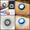 Load image into Gallery viewer, Freestyle Libre 1 &amp; 2 : Reusable Infiniflex Protective Overlay Shield : Soft &amp; Flexible Armor Cover Freestyle Libre Freedom Bands For Diabetics Awareness Blue Crystal Free Sample : White Micro-woven Yes