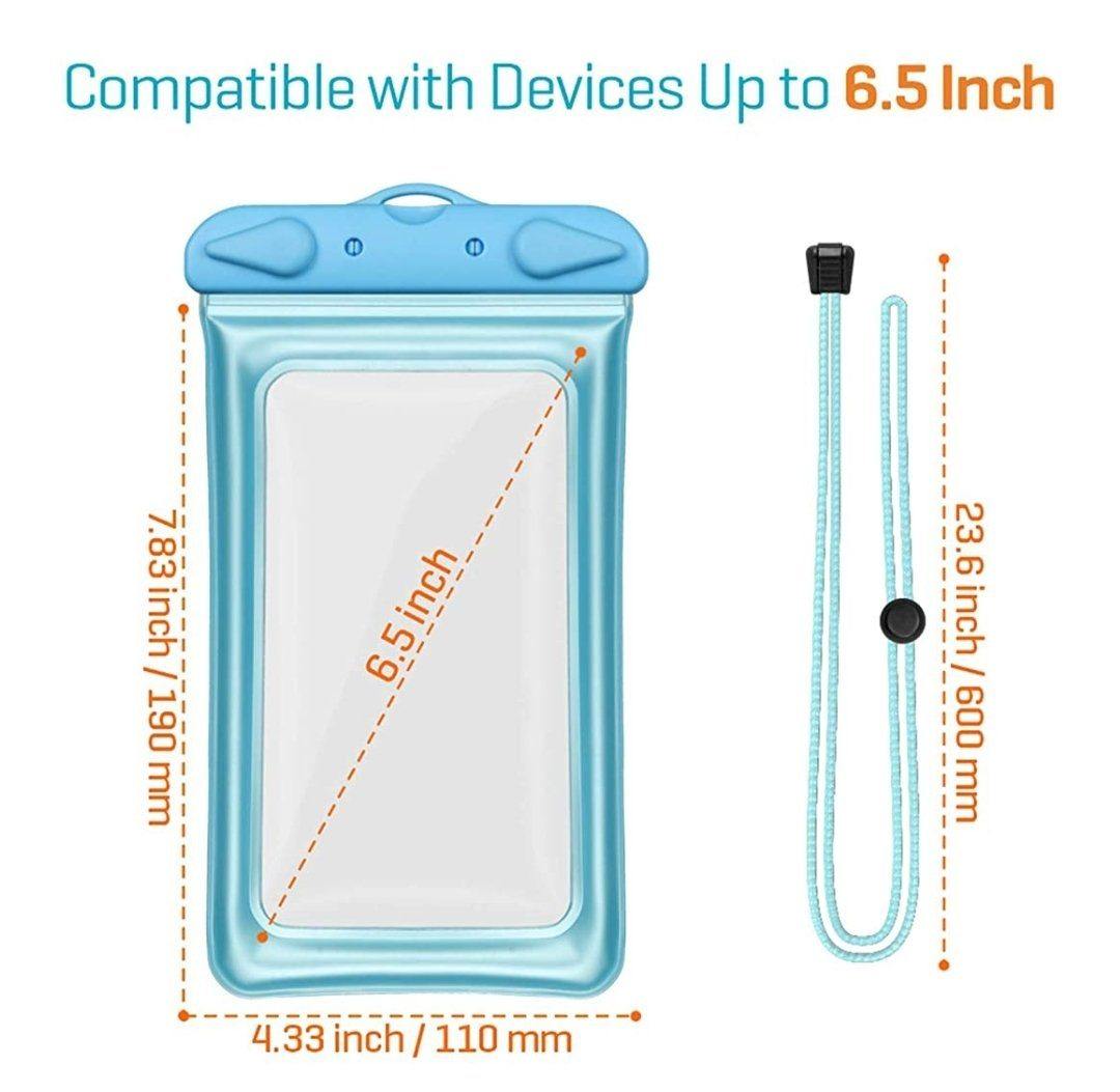 Waterproof Floating CGM Receiver Cell Phone & Diabetes Supplies Pouch : Touch Screen - Freedom Bands For Diabetics