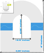 Insulet Omnipod Dash  : Waterproof "D Shaped" Clear Overlay Adhesive Patch - Freedom Bands For Diabetics